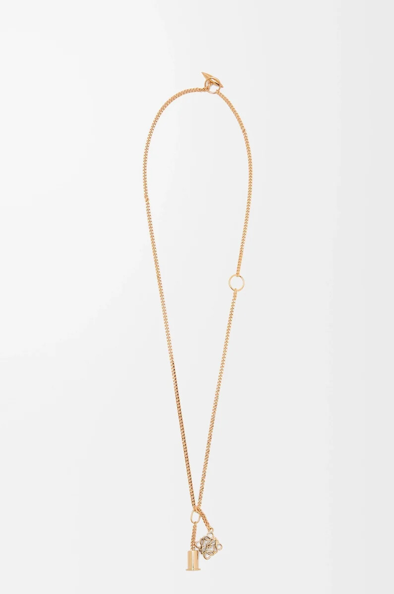 personalisierte halskette aus metall gold