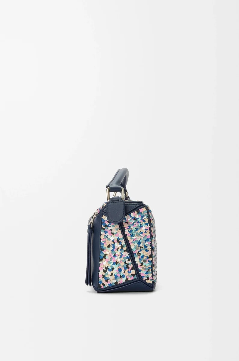 puzzle 10 konfetti-tasche aus klassischem kalbsleder mehrfarbig