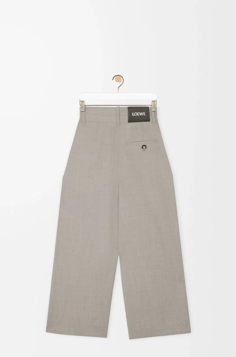 kurze wickelhose aus wolle hellbeige meliert