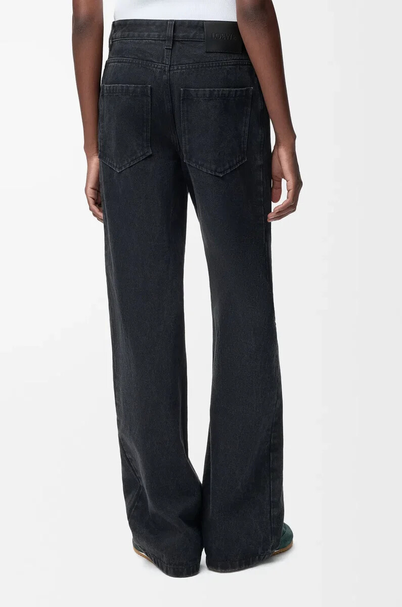 anagram baggy jeans aus schwarzem denim
