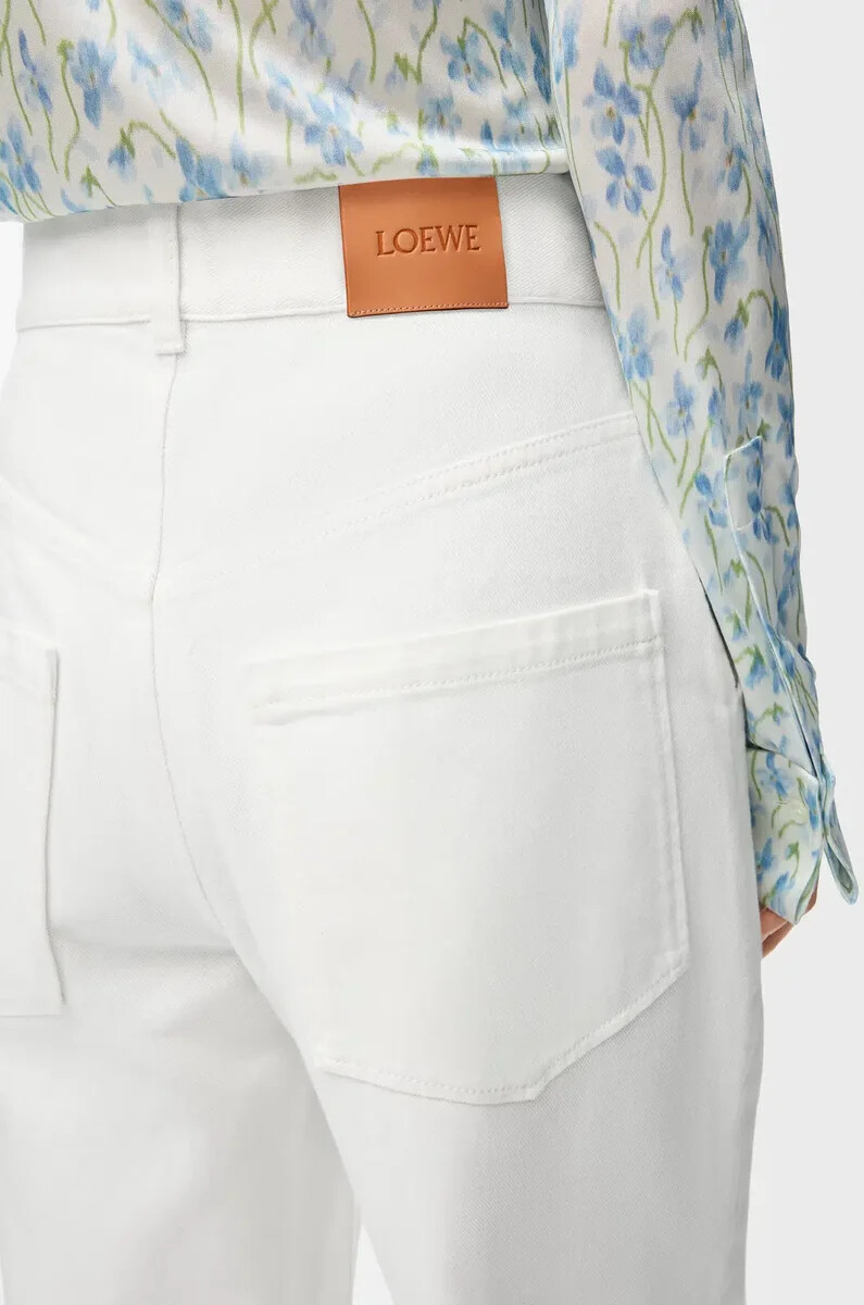 anagram baggy jeans aus weißem denim