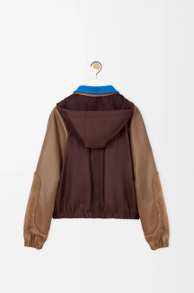 bomberjacke aus funktionsgewebe braun