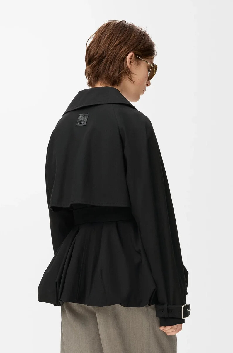 schwarze jacke aus baumwolle