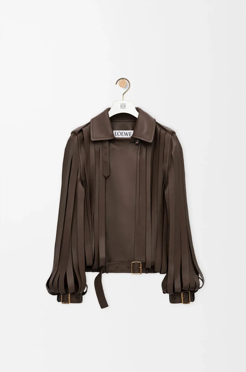 jacke aus braunem nappa-lammleder