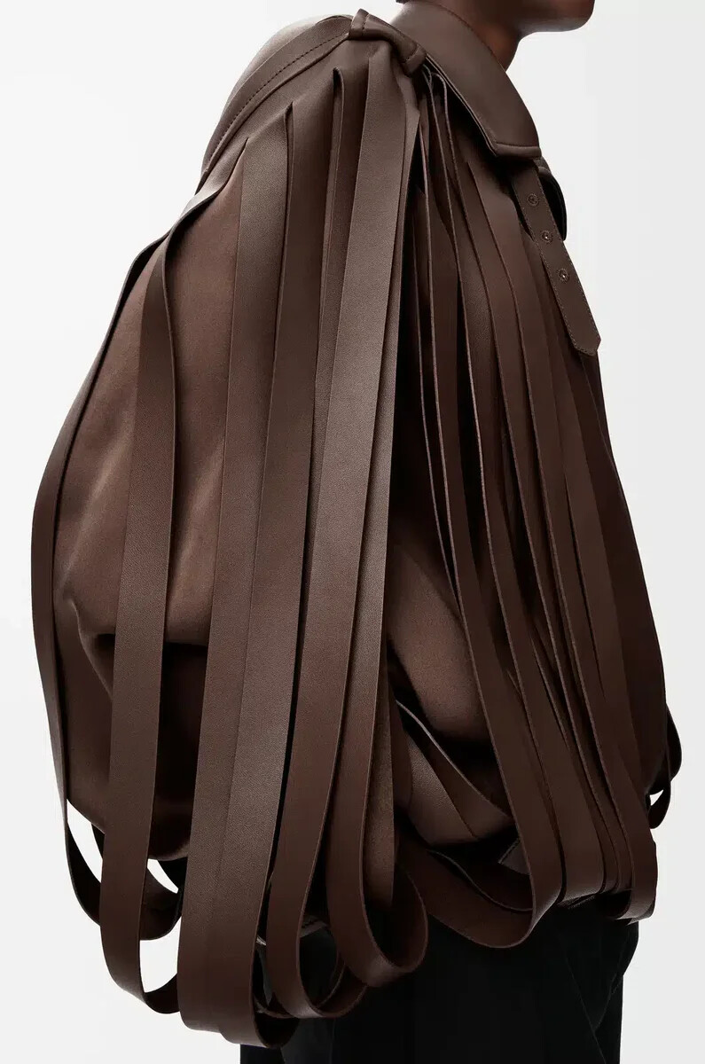 jacke aus braunem nappa-lammleder