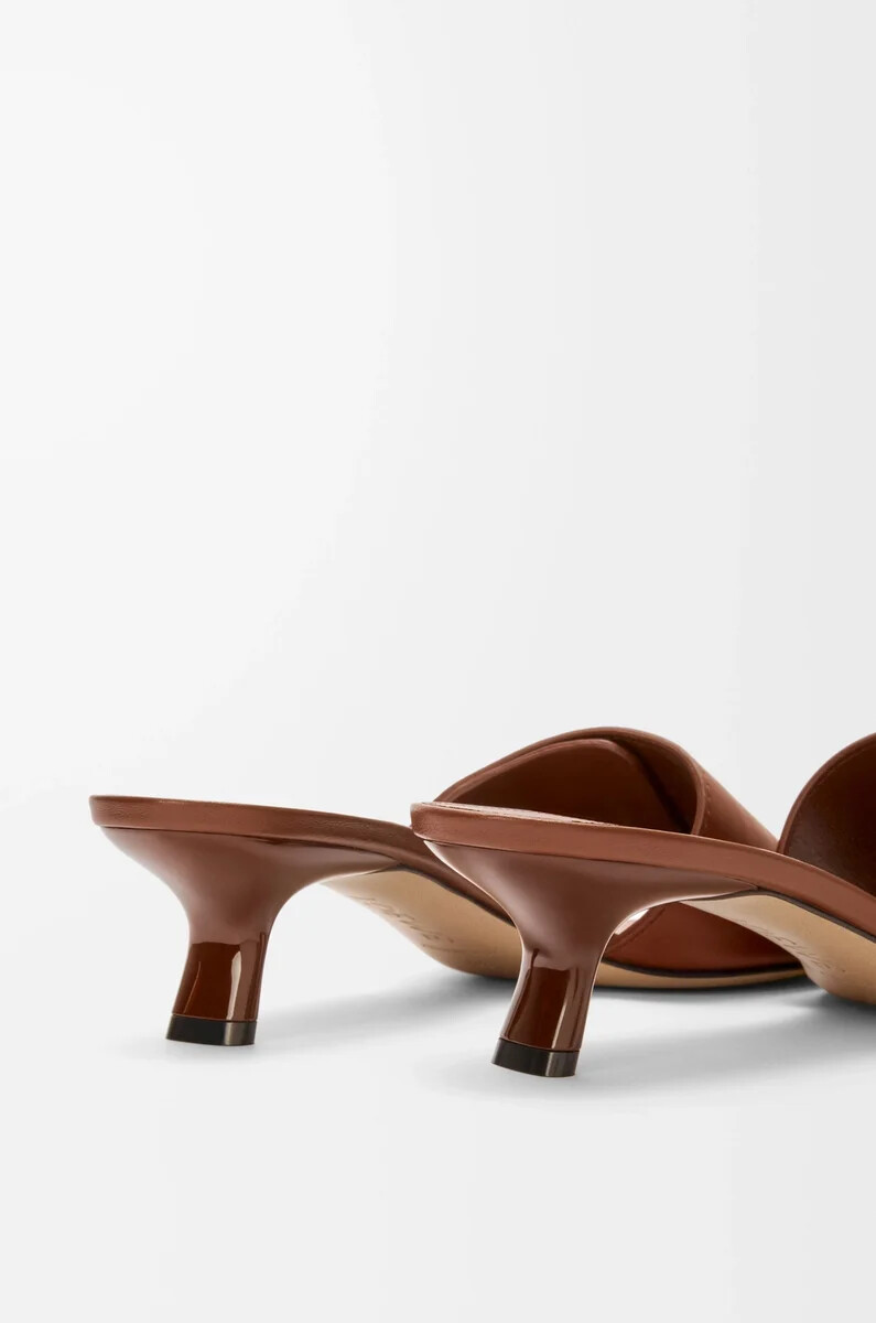 kiesel-slipper aus weichem kalbsleder rost