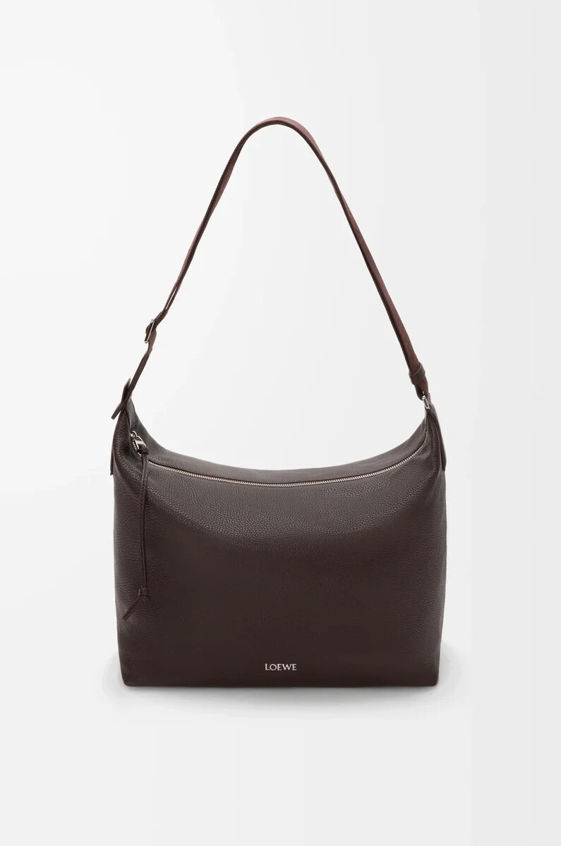 cubi umhängetasche aus geschmeidigem genarbtem kalbsleder in oxblood