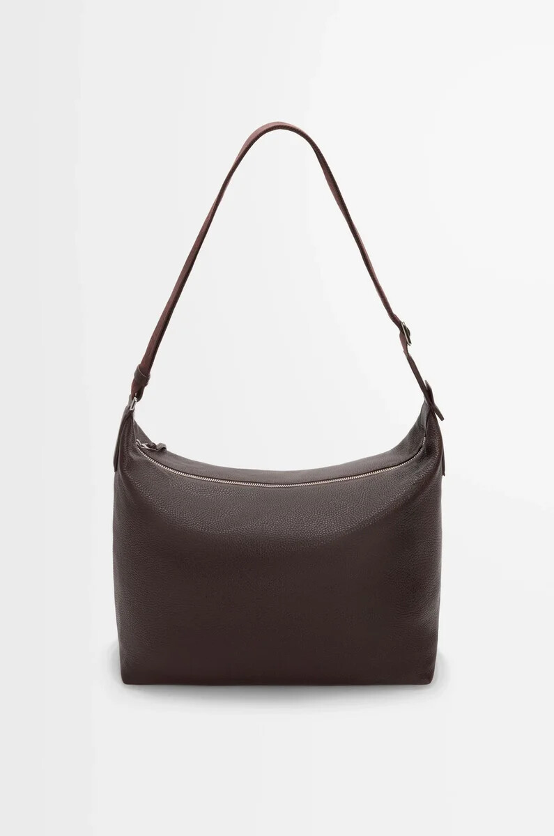 cubi umhängetasche aus geschmeidigem genarbtem kalbsleder in oxblood