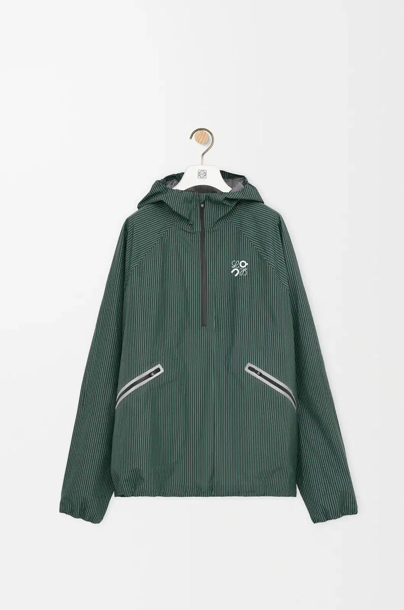 storm anorak aus technischem shell grünschwarz