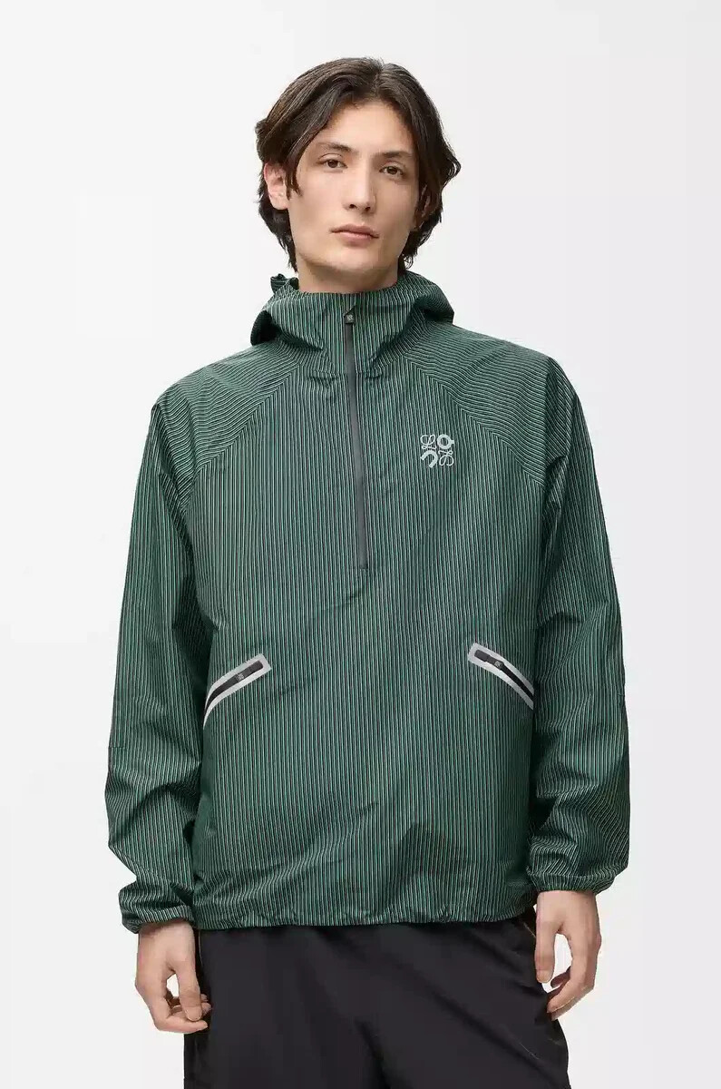 storm anorak aus technischem shell grünschwarz