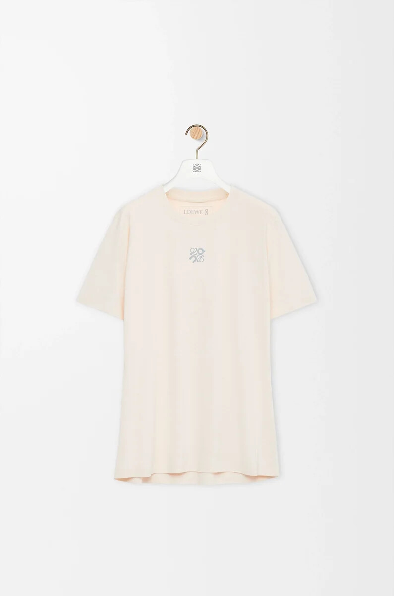 funktions-t-shirt aus elfenbeinfarbenem jersey