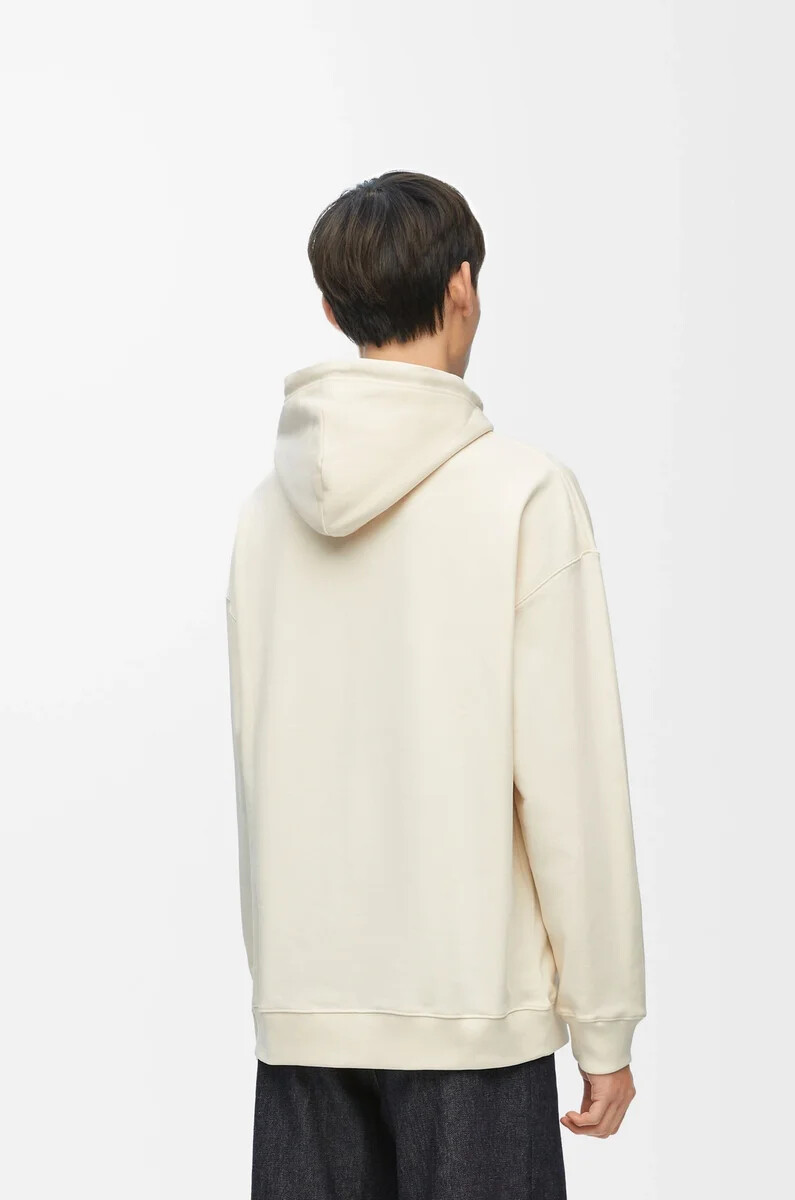 hoodie in lässiger passform aus baumwolle weißaschgrau