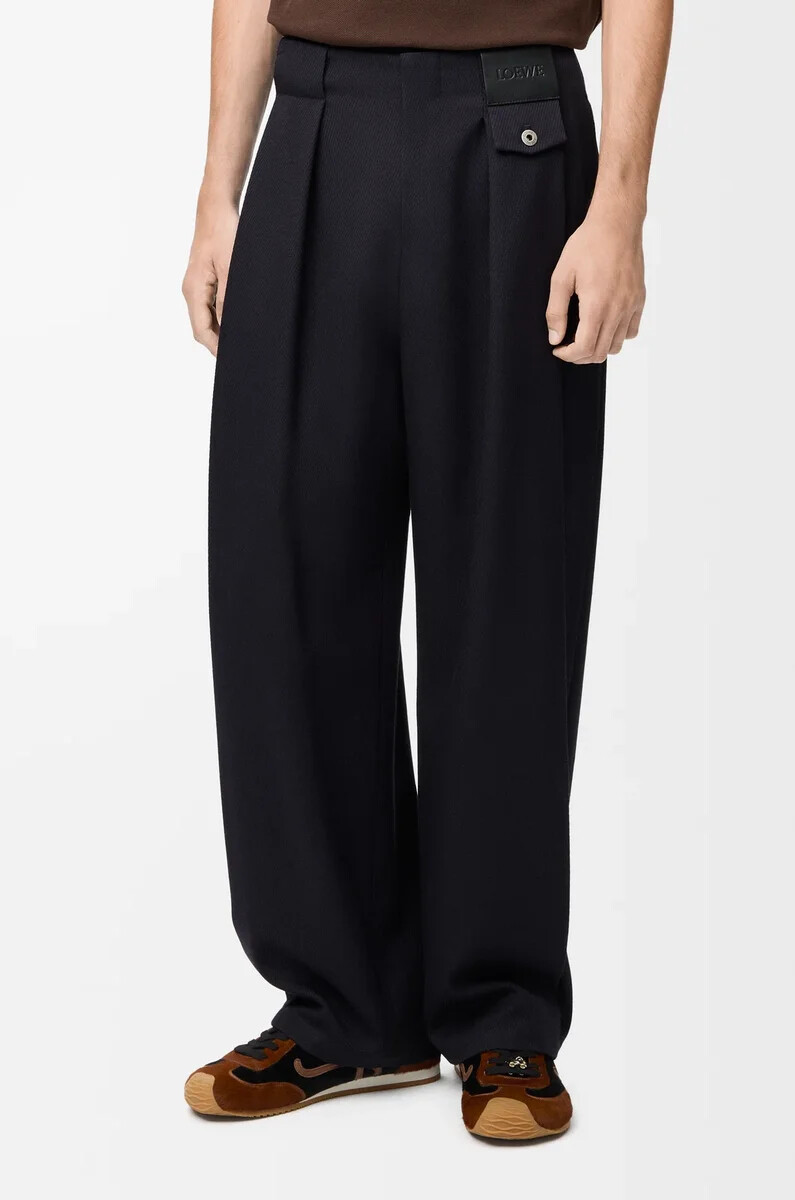 hose aus wolle dunkelblau